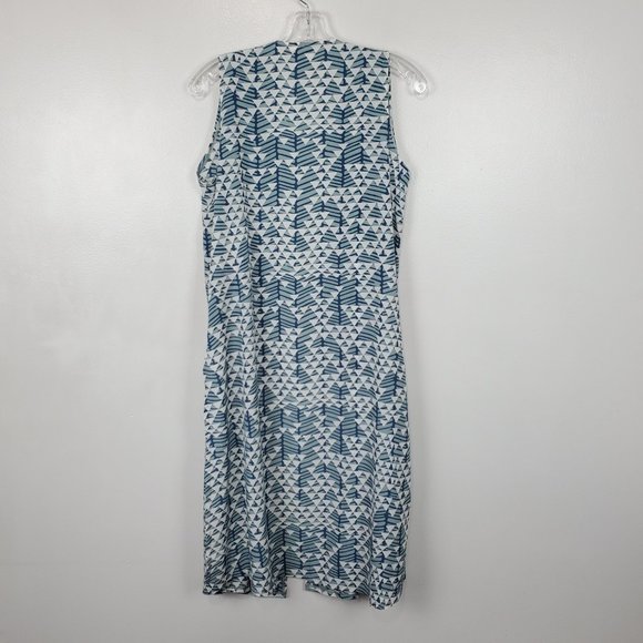 LuLaRoe Joy Gray Slate Blue White Long Duster Vest NEW NWT Size S - Picture 6 of 12